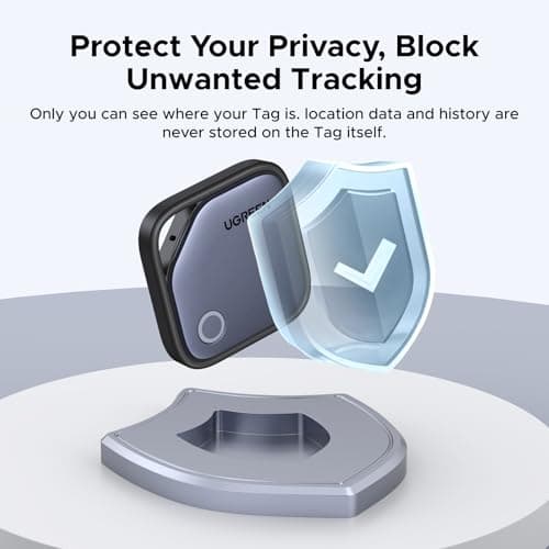 UGREEN FineTrack Air Tracker Tags (iOS Only) 4 Pack, 2-Year Replaceable Battery Bluetooth Tracker Compatible with Apple Find My, Item Finder Smart Tag for Keys, Luggage - [Apple Find My Certified] 7