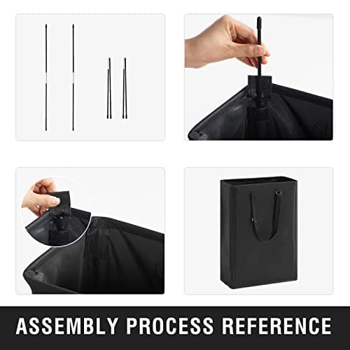 Slim Laundry Hamper with Adjustable Long Handles, 45L Small Laundry Baskets with Mesh Top, Narrow Dirty Clothes Hamper for Bedroom, Closet, and Bathroom - Black 6