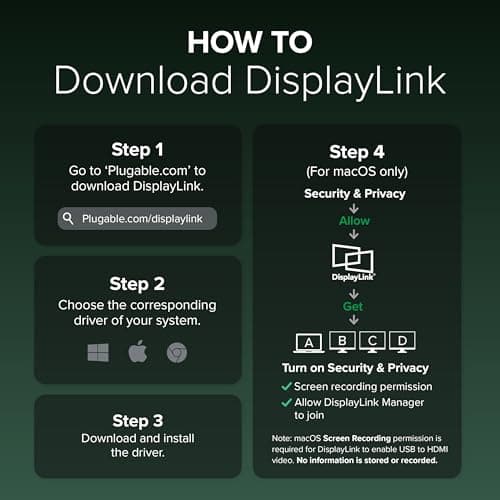 Plugable USB-C Triple Monitor Docking Station: 13-in-1 Laptop Dock with 100W Charging for Mac (DisplayLink Driver Required), Windows, Chrome, 3 HDMI, Gigabit Ethernet, SD, USB-C 20W, 4 USB - UD-ULTCDL 8