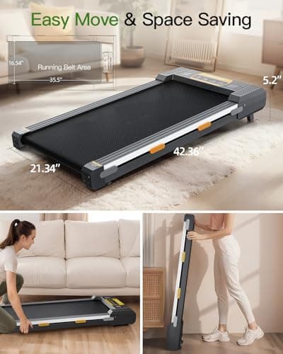 Walking Pad with Incline, Akluer Incline Treadmills for Home, 2.5 HP Under Desk Treadmill Small with Remote Control, Walking Pad Small Treadmill with LED Display 5