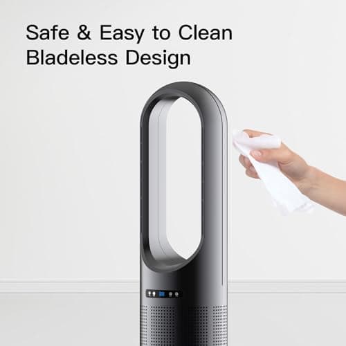 Faryuan 3 IN 1 Tower Fan, 31.5Inch Cooling & Heating Bladeless Fan with HEPA Filter 99.97%, Floor Fan Combo 80° Oscillating with Remote, 8H Timer for Indoor, Bedroom, Home Office Room 9