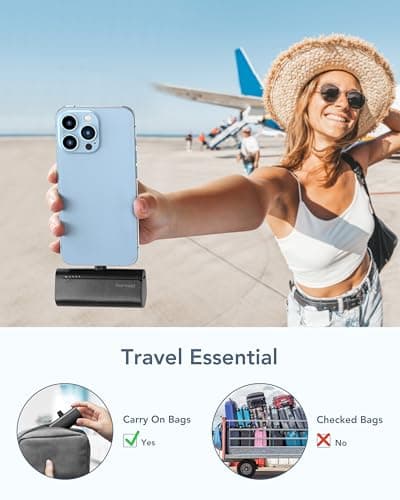 charmast Small Portable Charger for iPhone, Ultra-Compact 20W PD Fast Charging Power Bank 5000mAh, Mini Battery Pack for iPhone 14/14 Pro Max/13/13 Pro Max/12/12 Pro Max/11/XR/X/8/7/6 etc 6