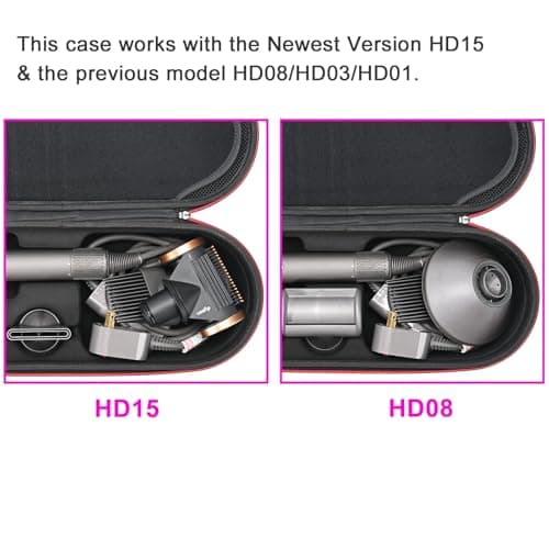 RLSOCO Hard Case for Dyson Supersonic Nural/Supersonic Hair Dryer HD15 HD08 HD07 HD03 HD01, Portable Travel Storage Bag for Dyson Hair Dryer - Fits Complete Supersonic Accessories (Black) 5