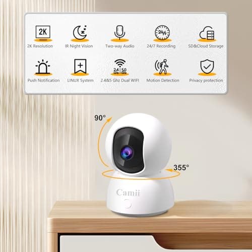 2K Pet Camera Indoor, 5G/ 2.4G Indoor Cameras for Home Security, Baby/Dog/Pet/Elder Camera with Phone App, Night Vision, Auto Tracking, Human/Pet Detection, Cloud&SD Storage 6