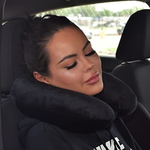 Wolf Essentials Adult Cozy Soft Microfiber Neck Pillow for Travel – Compact, Machine Washable - Perfect for Airplane, Car, or Home Use - Filled and Finished in The USA – Black 6