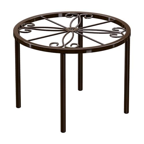bussdis 1 PCS Plant Stand,-Heavy Duty Metal Stand Decorates Plants, Anti-Rust Flower Pot Stand, Round Plant Rack for Room Indoor and Outdoor Courtyard,Gardens, Brown.