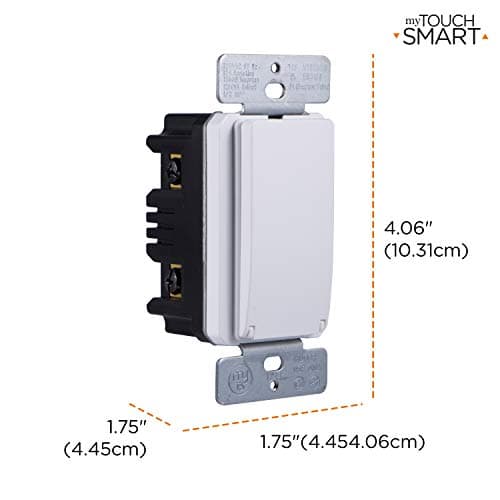 myTouchSmart 33861 LE One in-Wall Digital Timer, Push Door Switch, Backlit LED Screen, 8 Custom On/Off Times, Countdown Mode, Daily/Weekly Set, Off & Countdown 2