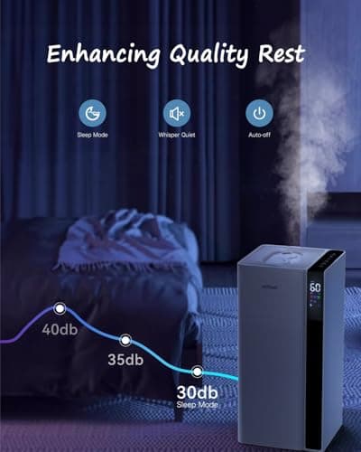 mifasol Humidifier Large Room, 5.3Gal/20L Whloe House Humidifiers for Home, Quickly & Evenly Humidify Larger Areas,Dual Mist Nozzles and Atomizers, Plant/Commercial/Greenhouse/Office, White 8
