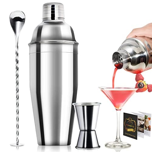 WPHUAW 24oz Cocktail Shaker Bar Set-Professional Margarita Mixer Drink Shaker Professional Stainless Steel Bar Tools Built-in Bartender Strainer for Martini Kit 7