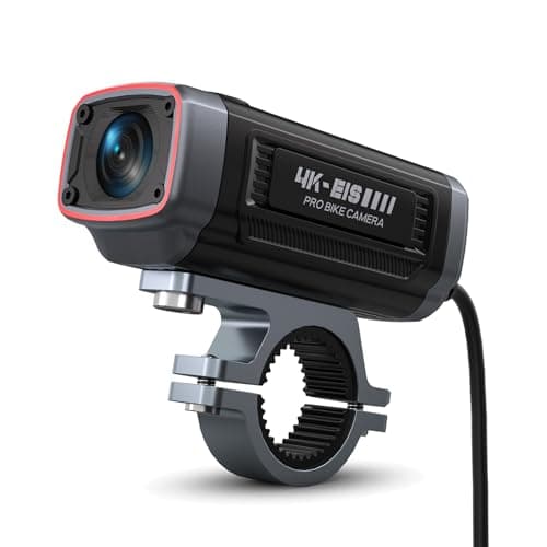 AKEEYO-710Pro EIS Motorcycle Camera, 4K28FPS 20MP WiFi Dash Cam, IP66 Ultra HD Waterproof Motorcycle Helmet Camera, 142° Wide Angle View Night Vision with 64GB Card, G-Sensor, Parking Mode