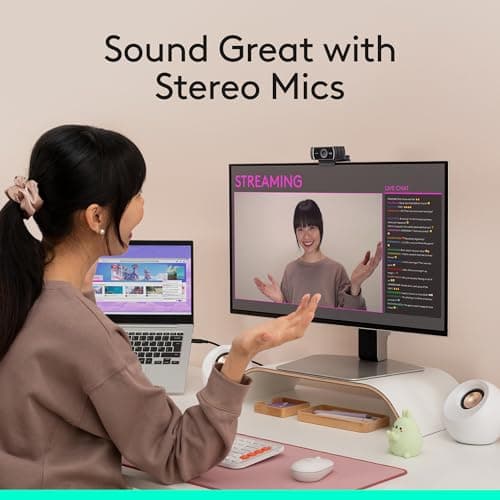 Logitech C922x HD Pro PC Webcam, Full HD 1080p/30fps or 720p/60fps Video, HD Light Correction, Works with Microsoft Teams, Google Meet, Zoom, Nintendo Switch 2’s new GameChat mode, Mac/Tablet- Black 5