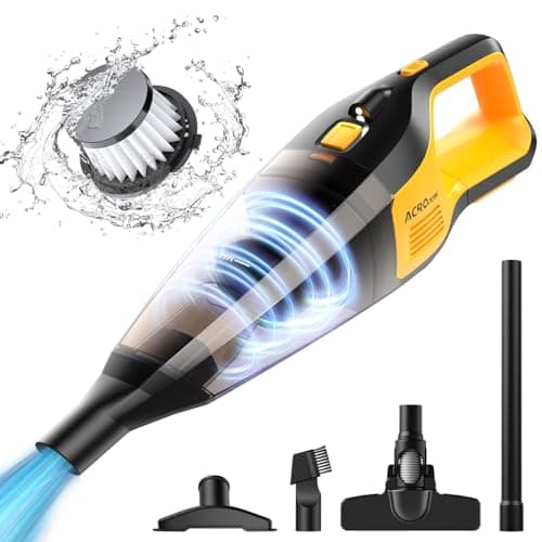 ACROPOW Handheld Vacuum Cleaner for Dewalt 20V Max Battery(Without Battery), 11Kpa Cordless Car Vacuum Cleaner, Powerful Low-Noise Home Vacuum with LED