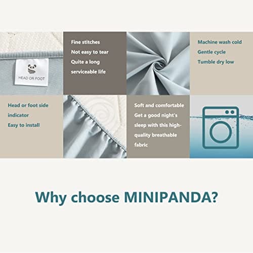 MINIPANDA Queen Size Fitted Sheet with Bed Sheets Holder Straps for Corners, Deep Pocket - Ultra Soft - Microfiber Sheets (Gray) 5