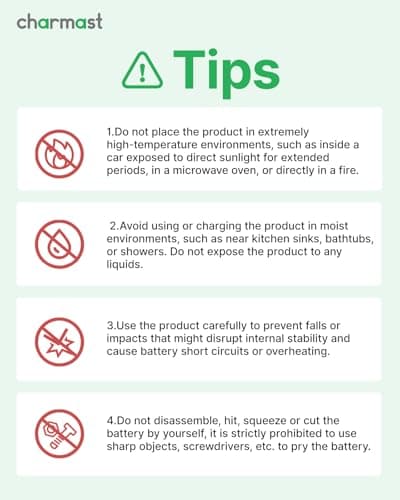 charmast Portable Charger with Built in Cables, Power Bank with Cords Wires, Slim 10000mAh Travel Battery Pack 6 Outputs 3 Inputs 6A Fast Charging for Samsung Google Pixel LG Moto iPhone iPad 9