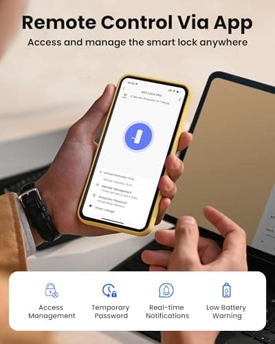 Keyless Entry Door Lock with Handle, Built-in WiFi Deadbolt,132456789 8