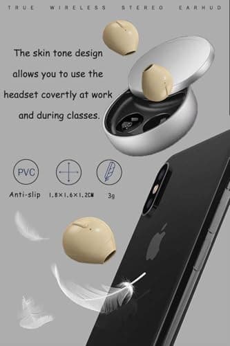 SZHTFX Invisible Earbuds Small Mini Wireless Bluetooth Earpiece Phone Discreet Earbud for Music, Home, Work 6