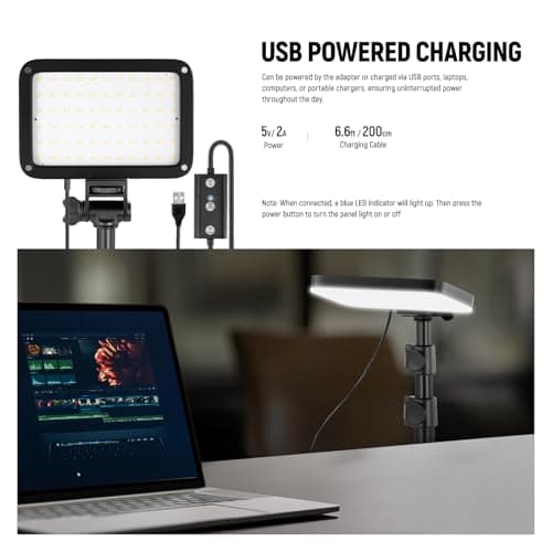 NEEWER BASICS LED Video Light, 2 Pack Studio Panel Key Lighting Kit with Tripod Stands & Filters, Bi Color Dimmable Portable 3200~5600K CRI95 750lux for Photography Recording Streaming Podcast, BP66 4
