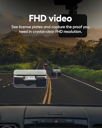 Nexar Pro Dual Dash Cam 1080p FHD Front and Interior Cameras AI Crash Detection 24H Parking Mode Night Vision and Unlimited Cloud Backup Includes 32GB SD Card and 1-Year Nexar App Subscription 5