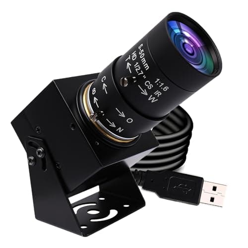 SVPRO 1080P USB Webcam with Telephoto 5-50mm Lens, Full HD Computer Camera 100fps/60fps/30fps for Windows/Mac/Linux/Android