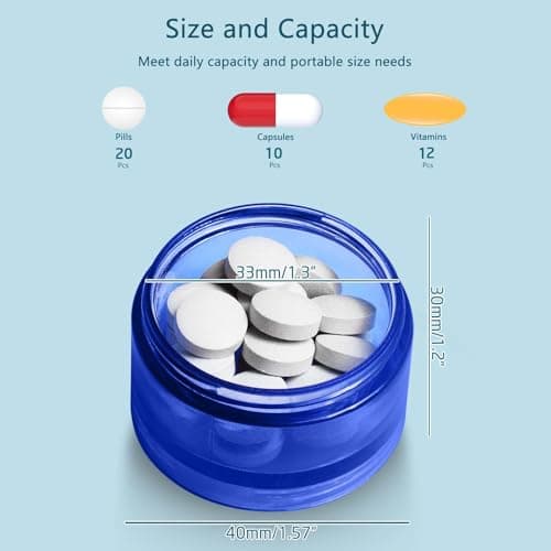 Molirex Cylindrical Pocket Pharmacy Moisture-Proof Travel Pill Organizer Free Combination of Seven Colors Pill Box 7 Day 5
