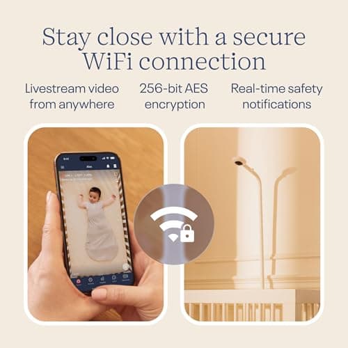 Nanit Nursery Bundle Smart Baby Monitor with Floor Stand – 1080p HD Wi-Fi Camera, Sensor-Free Breathing Monitoring, Sleep Tracking, Two-Way Audio, Night Vision, Motion & Cry Notifications, White 5