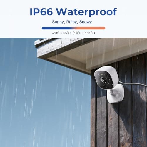 4MP Cameras for Home Security with Audio and Video, Indoor Security Camera for Baby Monitor, 2.4g/5g Outdoor Cameras for House/Pet/Baby, Plug and Play, Support 128G Card Storage (Not Included), Wired 5