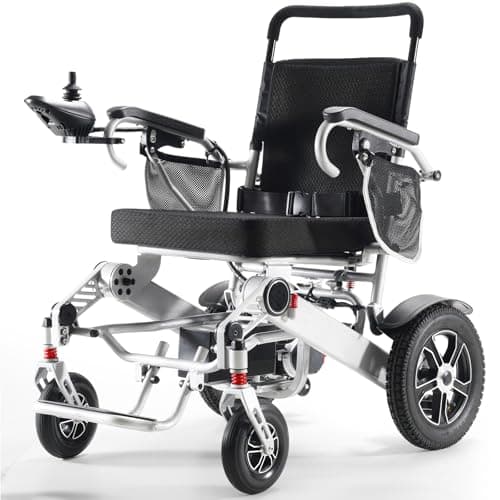 COCOLHOME Electric Wheelchair for Adults Lightweight Foldable, All Terrain Motorized Power Wheelchair for Seniors Portable, 15+ Miles Long Travel Range, Airline Approved