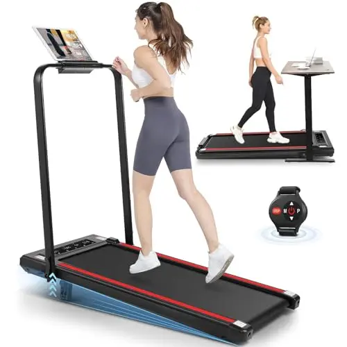 ANCHEER Treadmills, 3 in 1 Folding Treadmill with Incline, Walking Pad Under Desk for Home Office, Portable Treadmill with Remote Control, Quiet and Powerful, Installation-Free