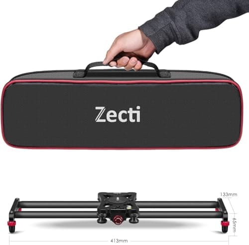 Zecti Camera Slider 16 "/40 cm Adjustable Carbon Fiber Camera Dolly Track Slider Video Stabilizer Rail for Camera DSLR Video Movie Photography Camcorder Stabili & Phone 5