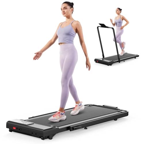 Walking Pad Treadmill with Incline and Handle Bar, 3.0 HP Foldable Treadmills 300LBS Capacity Folding Walking Pad 3 in 1 Under Desk Treadmill Remote Control with APP