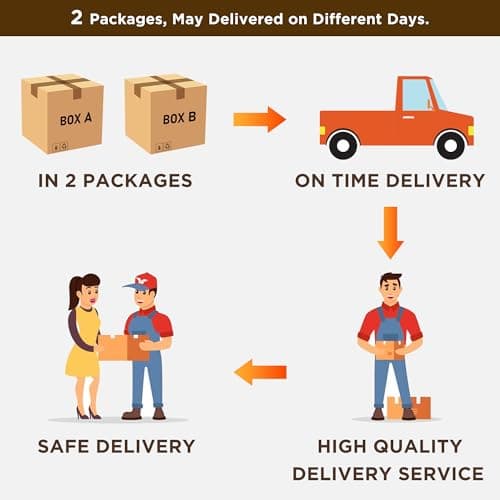 OKD 52" Electric Fireplace with Mantel, Freestanding Fireplace Heater TV Stand with 36" 3-Side Glass Insert for TVs Up to 65" with Storage Cabinet for Living Room, Antique White 5