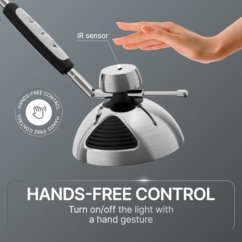 OTUS LED Desk Lamp for Home Office, Gesture On Off and Touch Control, Tall Architect Swing Arm Desk Light, 1500 Lux Eye Care Dimmable, 12 Levels, 3 Color Temps, Weighted Metal Base 2