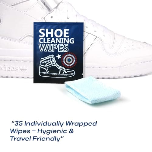 Shoe Cleaner Sneaker Cleaner Wipes 35 Packs Suede Leather Tennis Quick Cleaning Disposable Travel Portable Removes Dirt, Stains 5