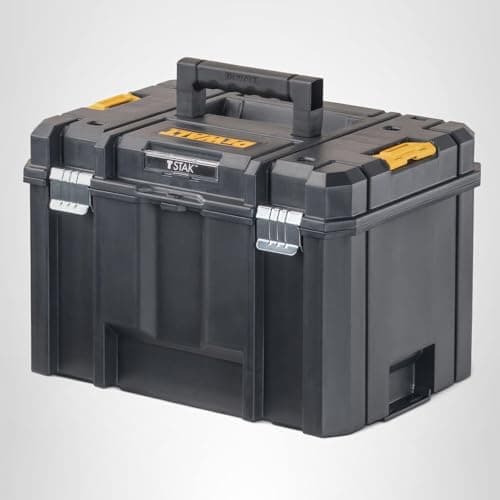 DEWALT TSTAK Tool Box, Extra Large Design, Removable Tray for Easy Access to Tools, Water and Debris Resistant (DWST17806) 10