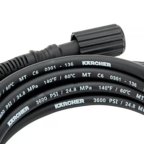 Kärcher 25' High Pressure Extension Hose for Pressure Washers up to 3600 PSI - with Adapters Included - Quick Connect or M22 Fitting 5
