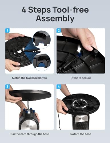 DREO Tower Fan for Bedroom, Upgraded DC 9 Speeds 25dB Ultra-Quiet Floor Fan, 90° Oscillating Fans with 28ft/s Velocity, 12H Timer, Standing Fan, Bladeless Fan Powerful for Home Office Room 7