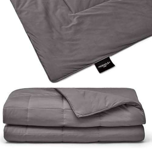 Miracle Made Cool-to-The-Touch Comforter – Silver-Treated, Soft, Breathable Fabric – Lightweight, Cozy Bedding Designed for Hot Sleepers – King Size Blanket, Stone