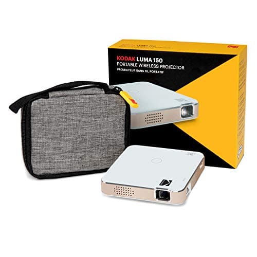 KODAK Luma 150 Pocket Projector | Portable Movie Projector w/ Built-In Speaker for Home & Office Produces Images Up to 150” - Includes Soft Case