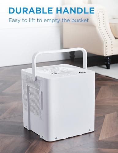 Midea Cube 35 Pint Dehumidifier for Basement and Rooms at Home for up to 3,500 Sq. Ft., Smart Control, Compatible with Alexa (White), Drain Hose Included 9
