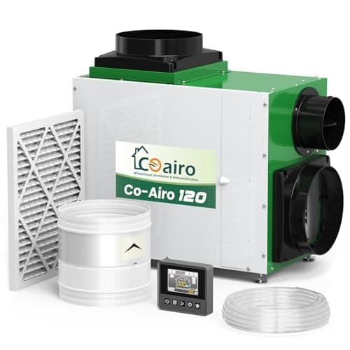 COAIRO Whole House Dehumidifier 208 Pint, Crawl Space Dehumidifier with Controller Fresh Air Function and Drain Hose Up to 3000 sq. ft. for Grow Tent, Whole House, Commercial, Basement, Water Damage