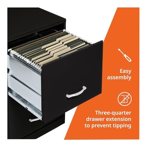 NuSparc 2 Drawer Locking Filing Cabinet | Pre-Assembled Steel Construction | Space-Saving Design is Perfect for Home and Small Office | Letter-Size | Assembled in North America 8
