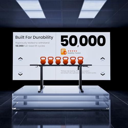 ErGear Height Adjustable Electric Standing Desk, 48 x 24 Inches Sit Stand up Desk, Memory Computer Home Office Desk, Black 6