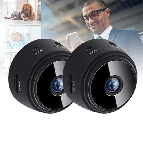 Secret Scope Camera, Secret Scope, Secret Scope Mini Security Camera, Mini Wire-Free Monitor with Night Vision Function, Outdoor Wireless 1080p HD (2Black)