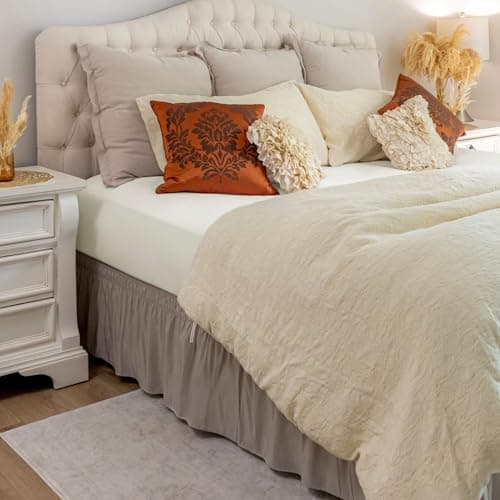 Bed Bunny King Locking Fitted Bed Sheet Set (4 Pcs), Stays On & Won’t Slip Off, Built-in StayFit Compression System Hugs Mattresses, AS SEEN ON TV, Wrinkle & Stain Resistant CopperSoft™ Fabric (Cream) 5