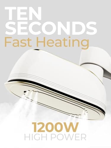 NIASSO Portable Travel Steamer, 1200W Handheld Fabric Steamer for Clothes, 4 Modes with LCD Display, Powerful Wrinkle Remover for Home & Travel, 150ml Water Tank, 10S Fast Heat-Up, 180° Swivel Handle 3