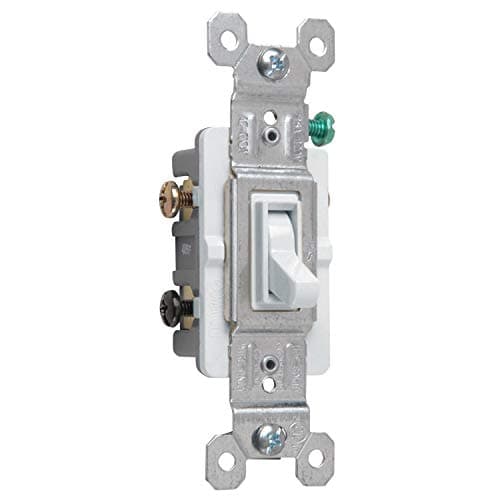 Legrand Pass & Seymour 663WGU Trademaster 15 Amp 3-Way Toggle Light Switch, Residential Grade, White (1 Count)