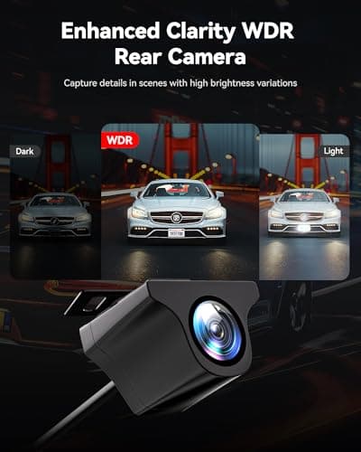 REDTIGER 4K HDR Dash Cam Front and Rear, STARVIS 2 Sensor, 5.8GHz WiFi APP, 3.18" Touchscreen, Voice Control, 128G Card Included, WDR, Dash Camera for Cars with GPS, 24H Parking Mode(F7N Elite) 6