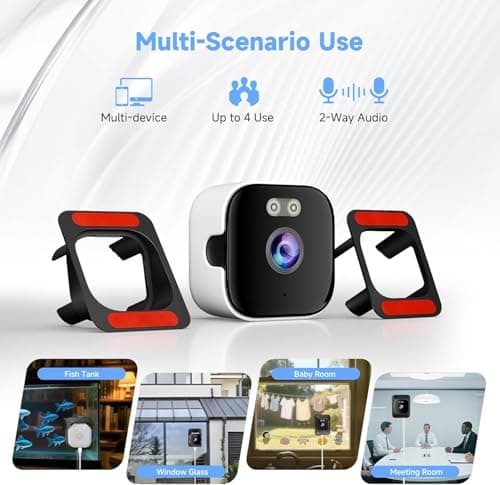 4K Window Security Camera for Home: 2.4GHz&5GHz WiFi Window Camera with Dual-Light Color Night Vision - Indoor Window Cam with Motion Detection for Home Security - with 2 Multiple Angles Window Mounts 6