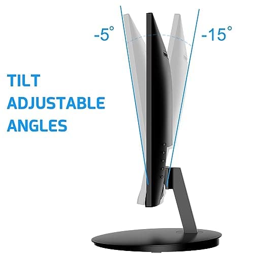 Norcent 22 Inch Monitor with HDMI VGA Port, 1080P 75Hz Full HD VA LED Ultra Thin Bezel Display, Flicker-Free, Blue Light Filter, Built-in Speakers, Tilt Adjustment 5