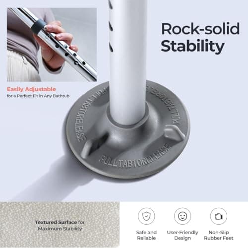 Medical King Transfer Bench MK7140 - Bathtub Shower Chair, Adjustable Height, Holds Up to 400 Lbs, White, Plastic 6